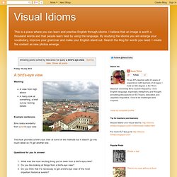 Visual Idioms: Search results for a bird's eye view