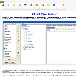 Visual Ribbon Editor