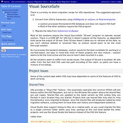 Visual SourceSafe — Bazaar Migration Docs