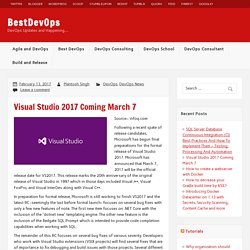 Visual Studio 2017 Coming March 7 – BestDevOps