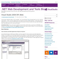 Visual Studio 2008 SP1 Beta - Visual Web Developer Team Blog