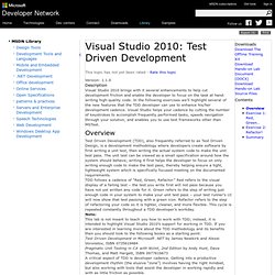 Visual Studio 2010: Test Driven Development