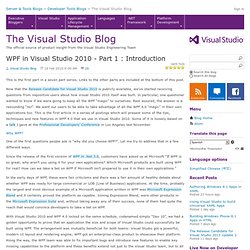 WPF in Visual Studio 2010 - Part 1
