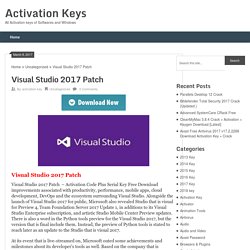 Visual Studio 2017 Patch