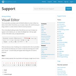 Visual Editor