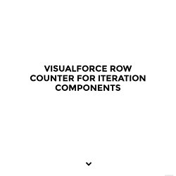 Visualforce Row Counter for Iteration Components