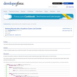 Selecting Records with a Visualforce Custom List Controller - Force.com Cookbook