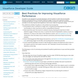 Best Practices for Improving Visualforce Performance