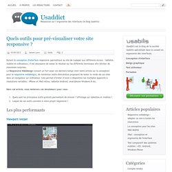 Quels outils pour pré-visualiser votre site responsive ?