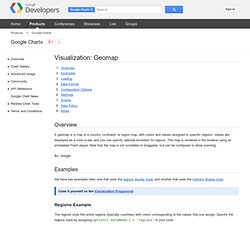 Visualization: Geomap - Google Chart Tools