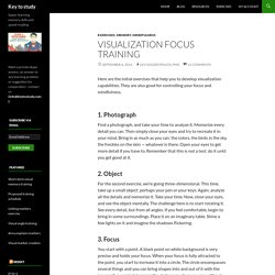 Visualization focus training