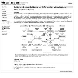 Software Design Patterns for Information Visualization