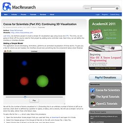 Cocoa for Scientists (Part XV): Continuing 3D Visualization