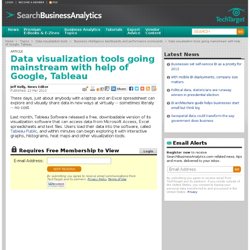 Data visualization tools going mainstream with help of Google, Tableau