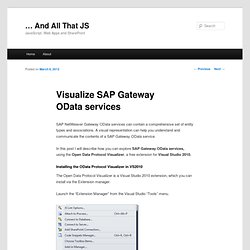 Visualize SAP Gateway OData services