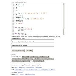 Online Python Tutor - Visualize program execution