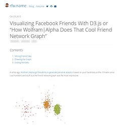 Visualizing Facebook Friends With D3.js or “How Wolfram