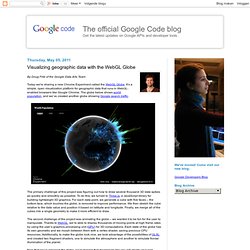 Visualizing geographic data with the WebGL Globe