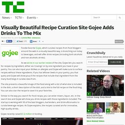 Visually Beautiful Recipe Curation Site Gojee Adds Drinks To The Mix