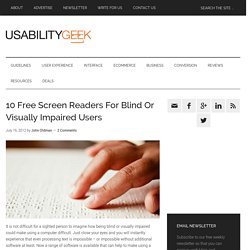 10 Free Screen Readers For Blind Or Visually Impaired Users