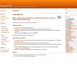 VisualTW - Powered by TiddlyWiki, a reusable non-linear personal web notebook