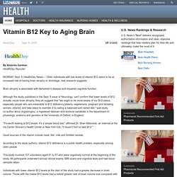 Vitamin B12 Key to Aging Brain