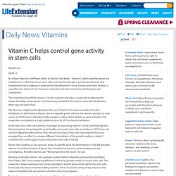 Vitamin C helps control gene activity in stem cells