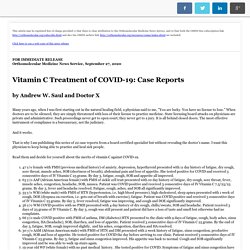 Vitamin C Treatment of COVID-19: Case Reports