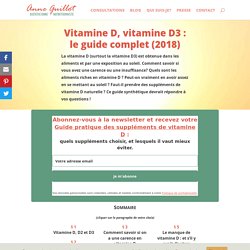 Vitamine D, vitamine D3 : aliments, carence, soleil, suppléments