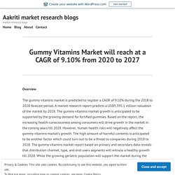 Gummy Vitamins Market will reach at a CAGR of 9.10% from 2020 to 2027 – Aakriti market research blogs