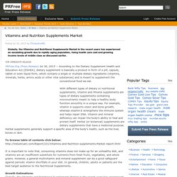 Vitamins and Nutrition Supplements Market
