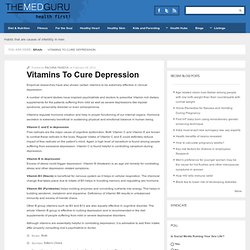 Vitamins To Cure Depression