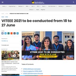 VITEEE 2021 - How to apply for VITEEE 2021, Admission Process