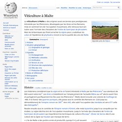 Viticulture à Malte