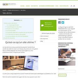 Site vitrine - Agence Web SEO WEBMARKETING