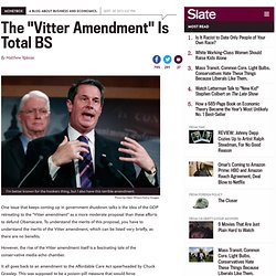 Vitter amendment is total BS.