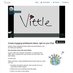 Vittle: Turn your iPad into a Recordable Video Whiteboard