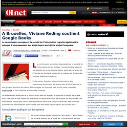 Viviane Reding apporte son soutien au projet Google Books