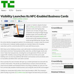 Vizibility Launches Its NFC-Enabled Business Cards