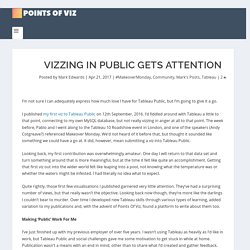 Vizzing In Public Gets Attention