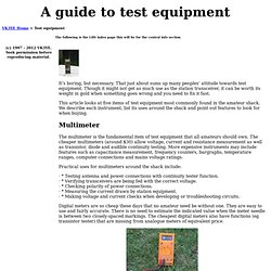 vk3ye dot com - A guide to test equipment