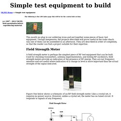 vk3ye dot com - Simple test equipment to build