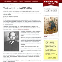 Vladimir Ilich Lenin (1870-1924)