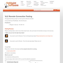 VLC Remote Connection Tester