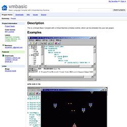 vmbasic - Basic Language Compiler with Virtual-Machine Runtime