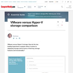 VMware versus Hyper-V storage comparison