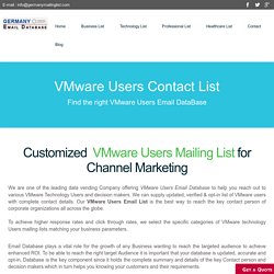 Vmware Users Email List
