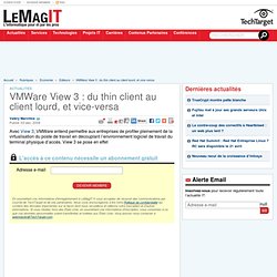 VMWare View 3 : ThinClient