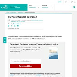 What is VMware vSphere? - Definition from WhatIs.com