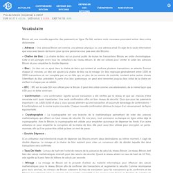 Vocabulaire – Bitcoin.fr